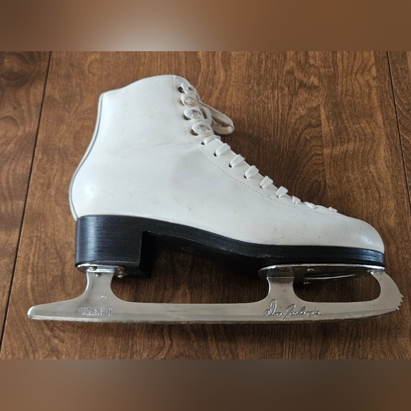 VINTAGE DON JACKSON ICE FIGURE SKATES CZECHOSLOVAKIA 8.5 B 800 MARK I 10 2/3 - Picture 5 of 14